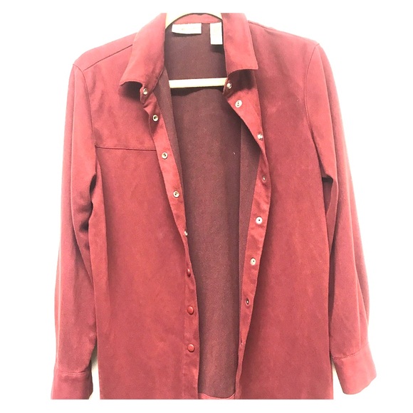 I.e. relaxed Soft snap shirt/jacket. Comfy. - Picture 1 of 7